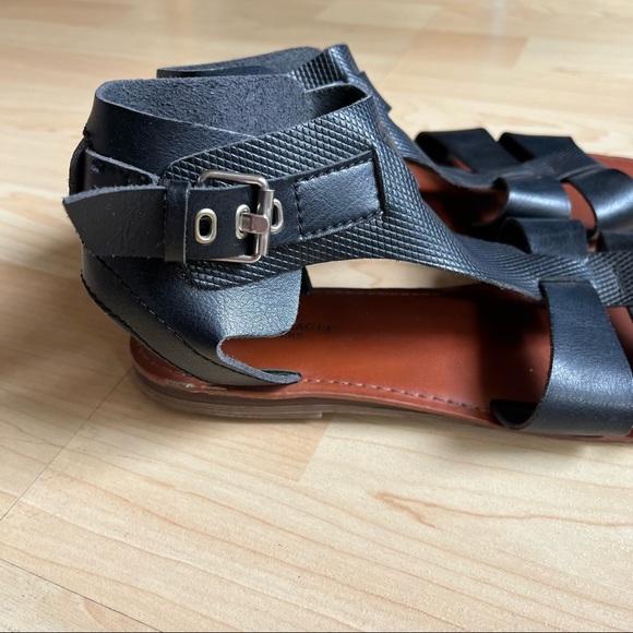 American Eagle Outfitters Ankle Hight Sandals Leather Buckle Straps Size 10 - Picture 4 of 10